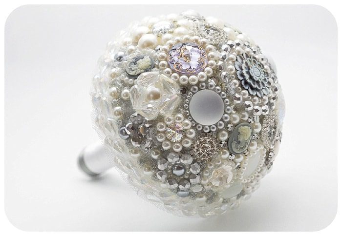 Bouquet gioiello per nozze d'argento 25 anni di matrimonio