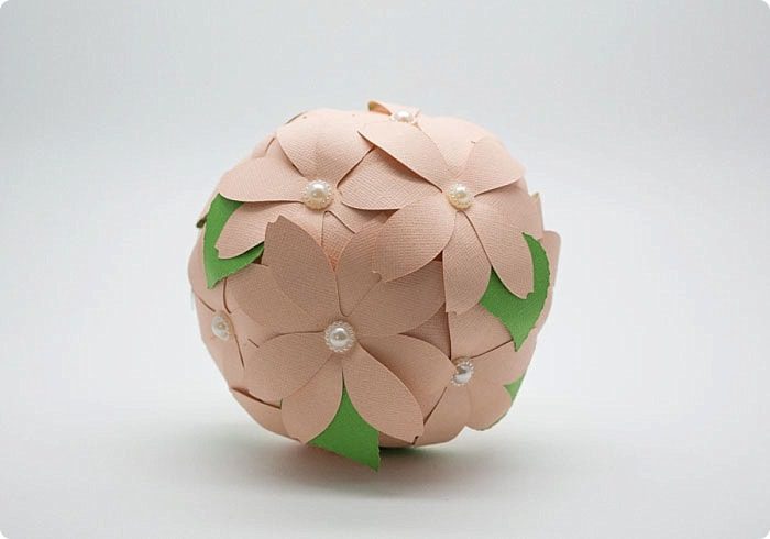 bouquet di carta rosa cipria