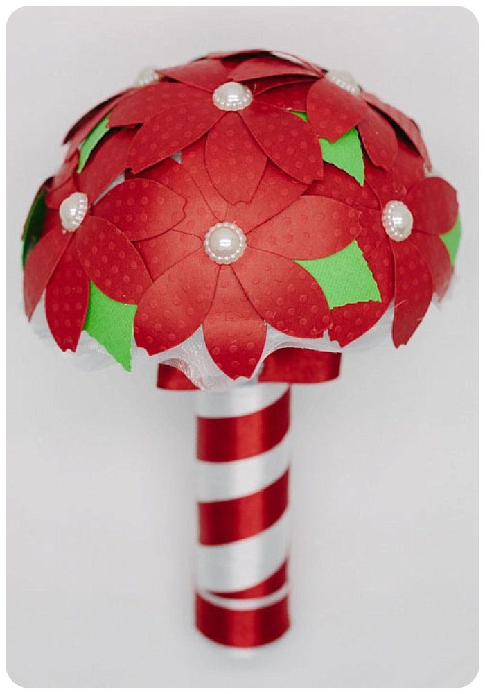 Bouquet da sposa rosso e bianco