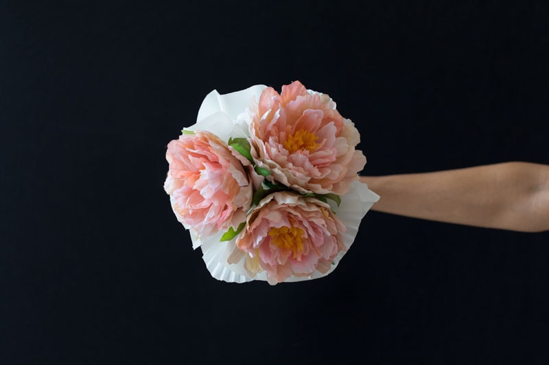 Bouquet ecologico di fiori artigianali per regalo nascita