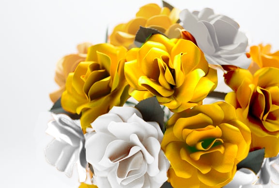 Fiori per nozze d'oro: bouquet in seta per il 50esimo anniversario di matrimonio
