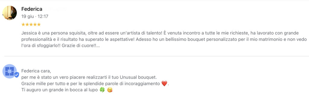 Fiori matrimonio professionalità