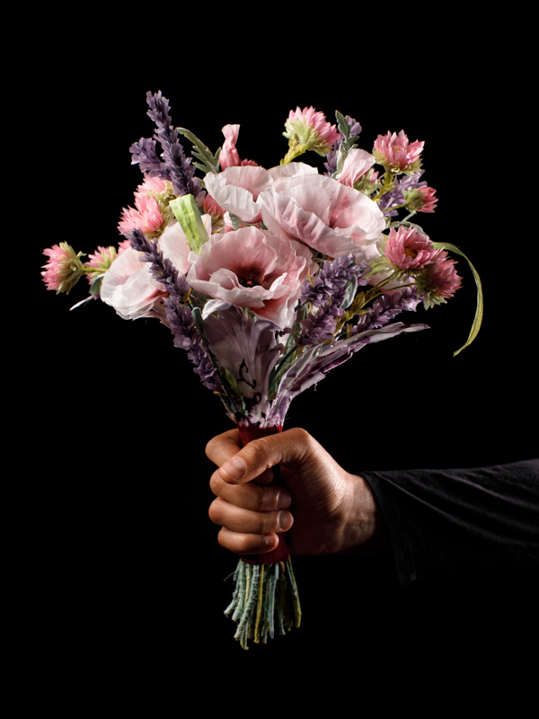 bouquet rosa papaveri