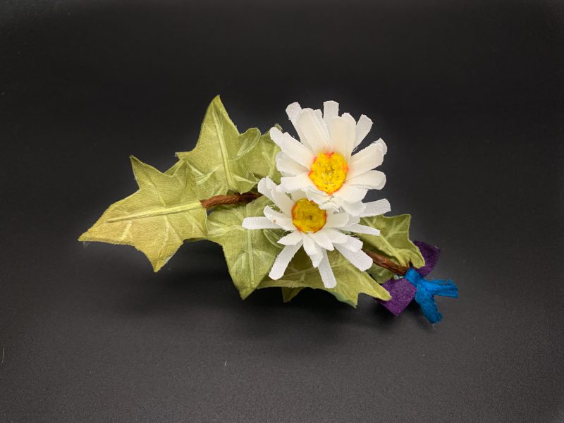 Fermaglio fiori di seta