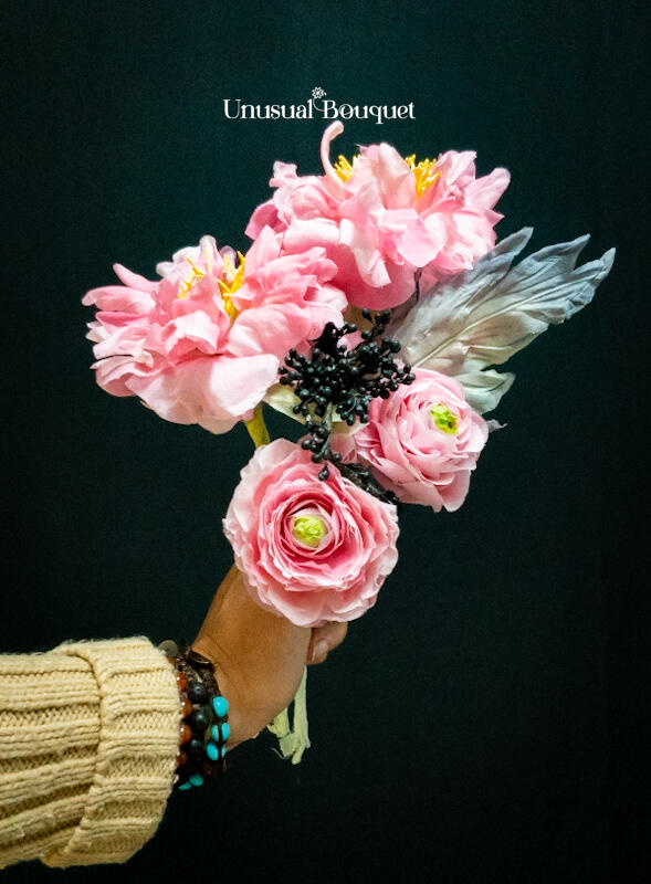 bouquet da sposa con peonie