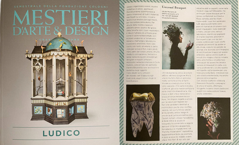 Jessica Ciaffarini pubblicata sulla rivista Mestieri D'arte e Design della fondazione cologni dei mestieri d'arte