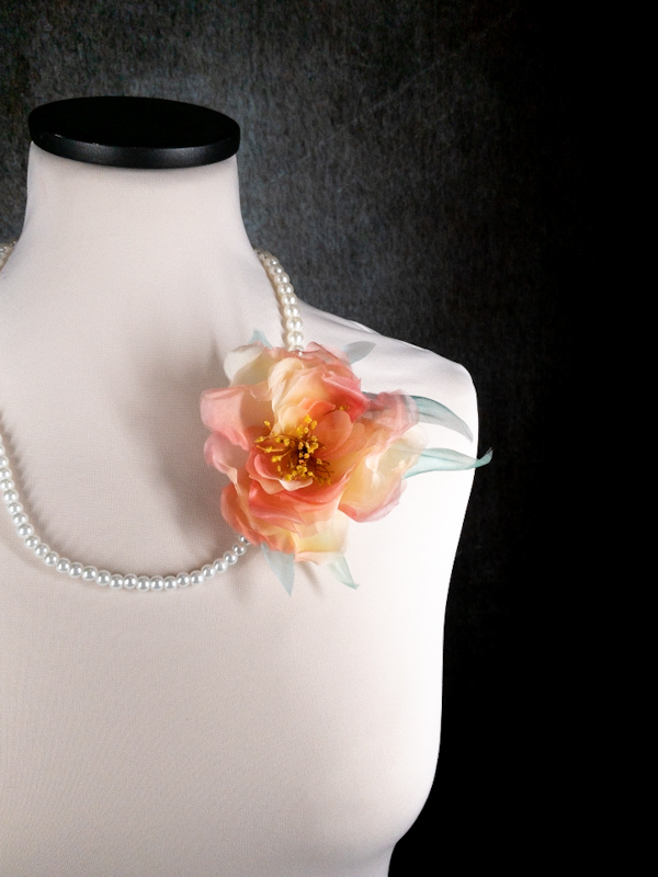 Fiore chiffon per collane e abiti-4