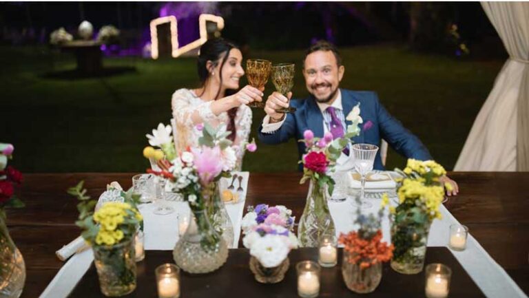 Foto di un wedding reale con le opere realizzate a mano da Jessica Ciaffarini di Unusual Bouquet!