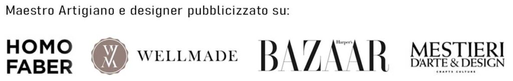 maestro-artigiano-jessica-ciaffarini insieme di logo di aziende che hanno pubblicato i lavori di Jessica Ciaffarini di Unusual Bouquet