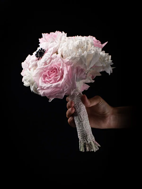 cosa regalare alla sposa bouquet alternativo in seta artigianale