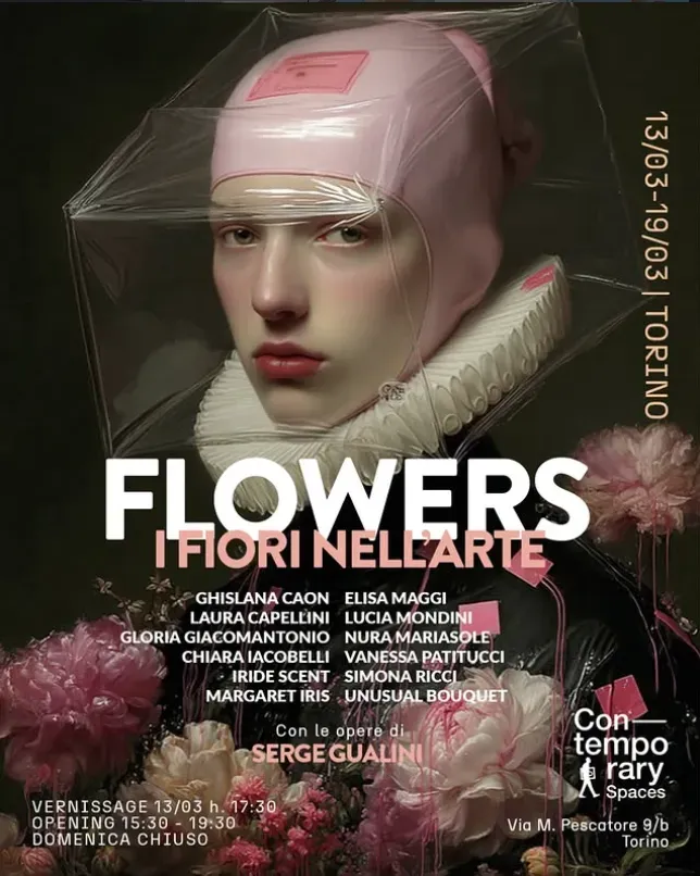 Opere botaniche di Jessica Ciaffarini esposte a Flowers Arteaporté Torino marzo 2026